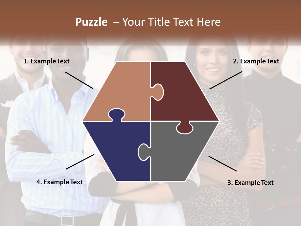 A Group Of People Standing Together With Their Arms Crossed PowerPoint Template