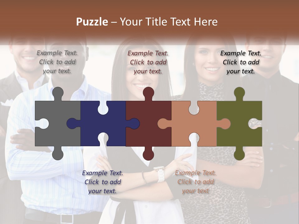 A Group Of People Standing Together With Their Arms Crossed PowerPoint Template