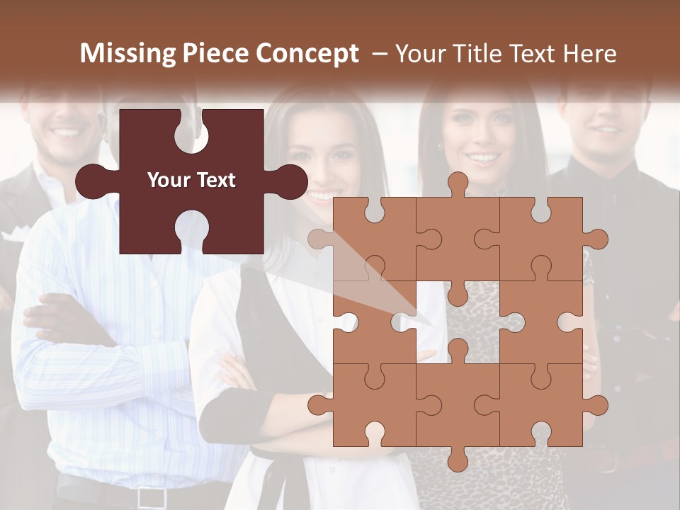 A Group Of People Standing Together With Their Arms Crossed PowerPoint Template