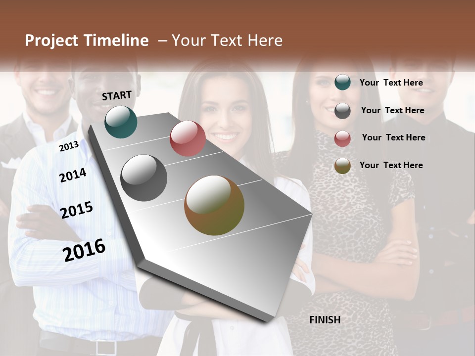 A Group Of People Standing Together With Their Arms Crossed PowerPoint Template