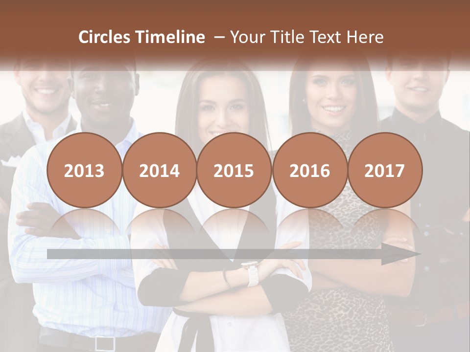 A Group Of People Standing Together With Their Arms Crossed PowerPoint Template