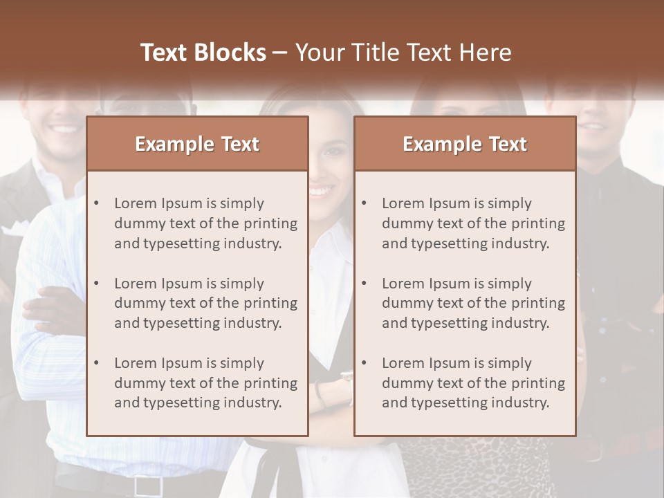 A Group Of People Standing Together With Their Arms Crossed PowerPoint Template