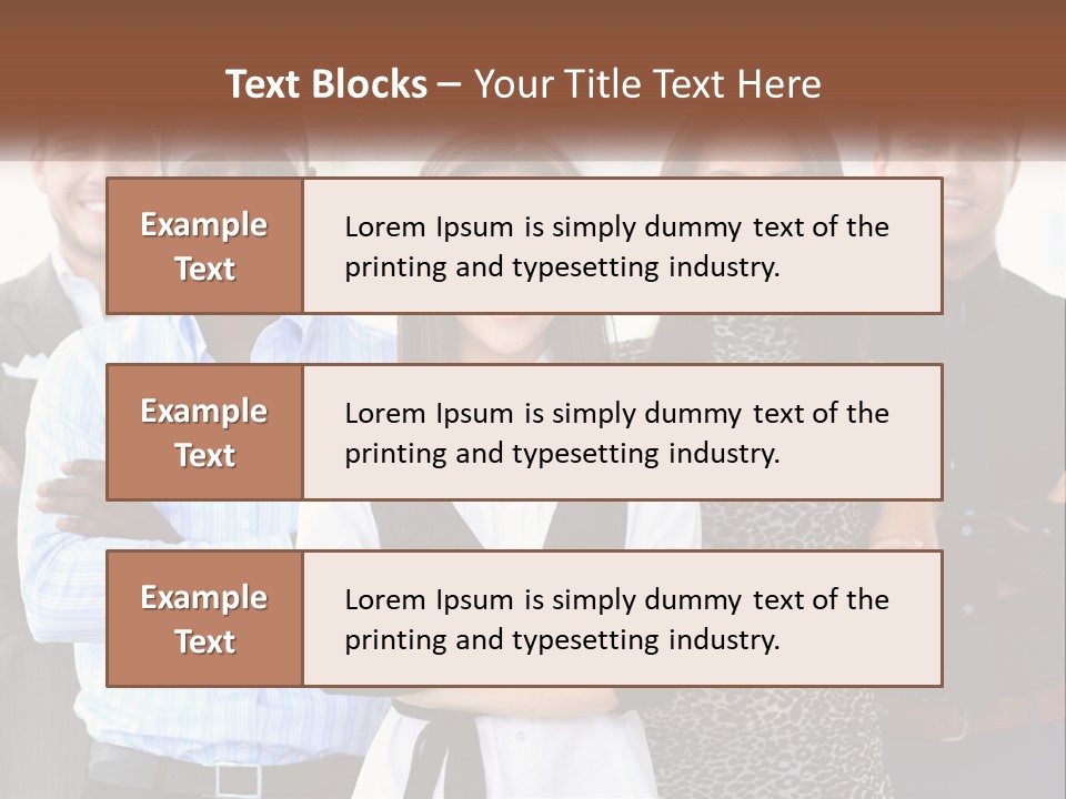 A Group Of People Standing Together With Their Arms Crossed PowerPoint Template