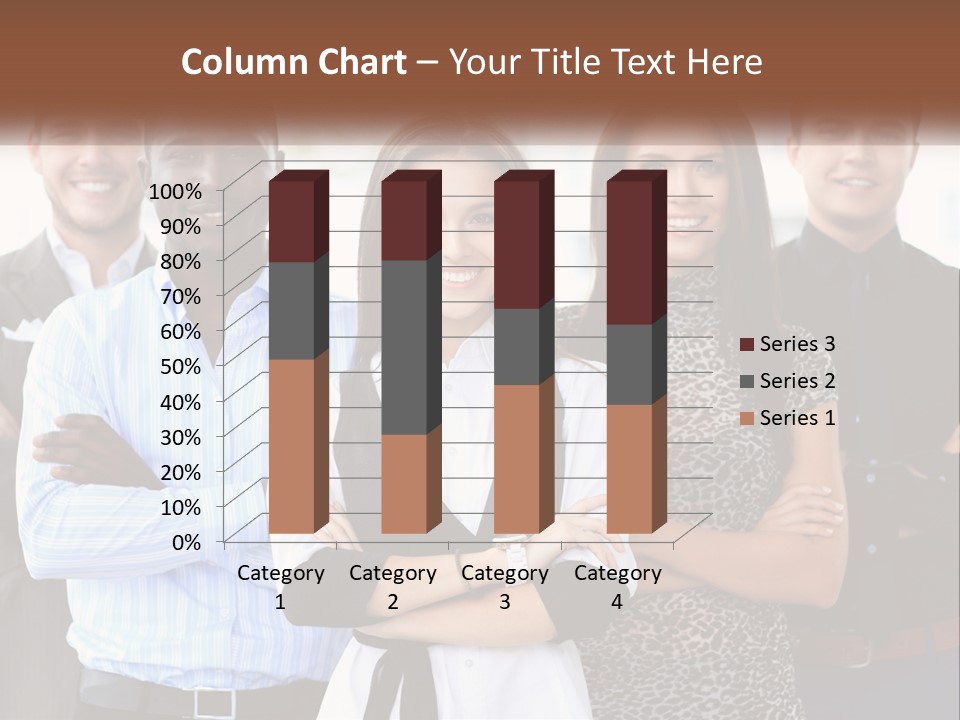 A Group Of People Standing Together With Their Arms Crossed PowerPoint Template