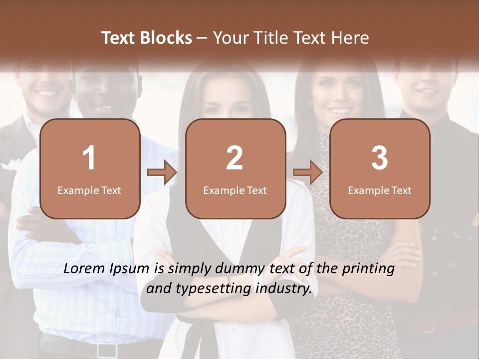 A Group Of People Standing Together With Their Arms Crossed PowerPoint Template
