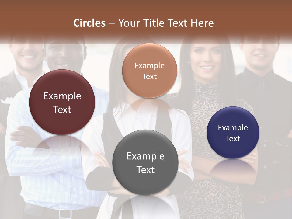 A Group Of People Standing Together With Their Arms Crossed PowerPoint Template