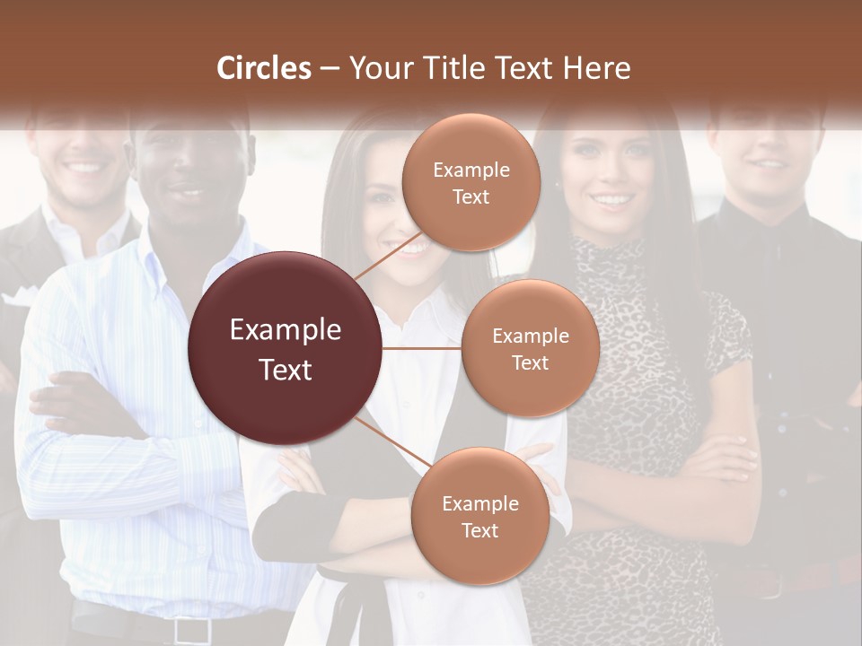 A Group Of People Standing Together With Their Arms Crossed PowerPoint Template