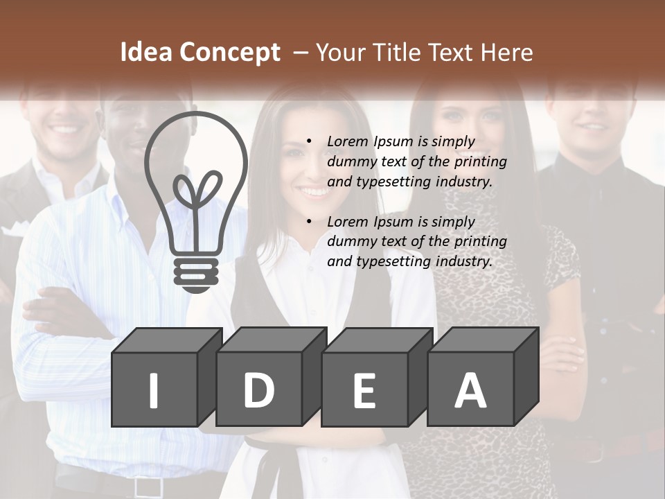 A Group Of People Standing Together With Their Arms Crossed PowerPoint Template