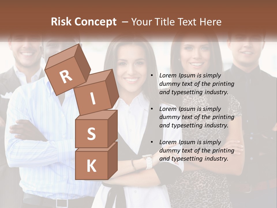 A Group Of People Standing Together With Their Arms Crossed PowerPoint Template