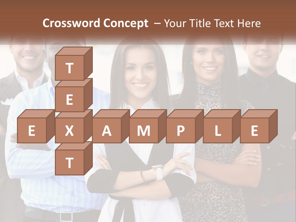 A Group Of People Standing Together With Their Arms Crossed PowerPoint Template