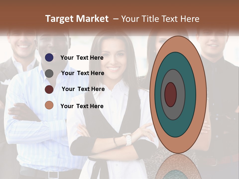 A Group Of People Standing Together With Their Arms Crossed PowerPoint Template