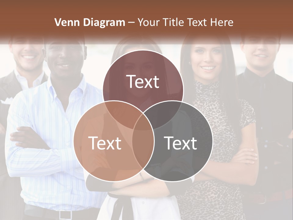 A Group Of People Standing Together With Their Arms Crossed PowerPoint Template