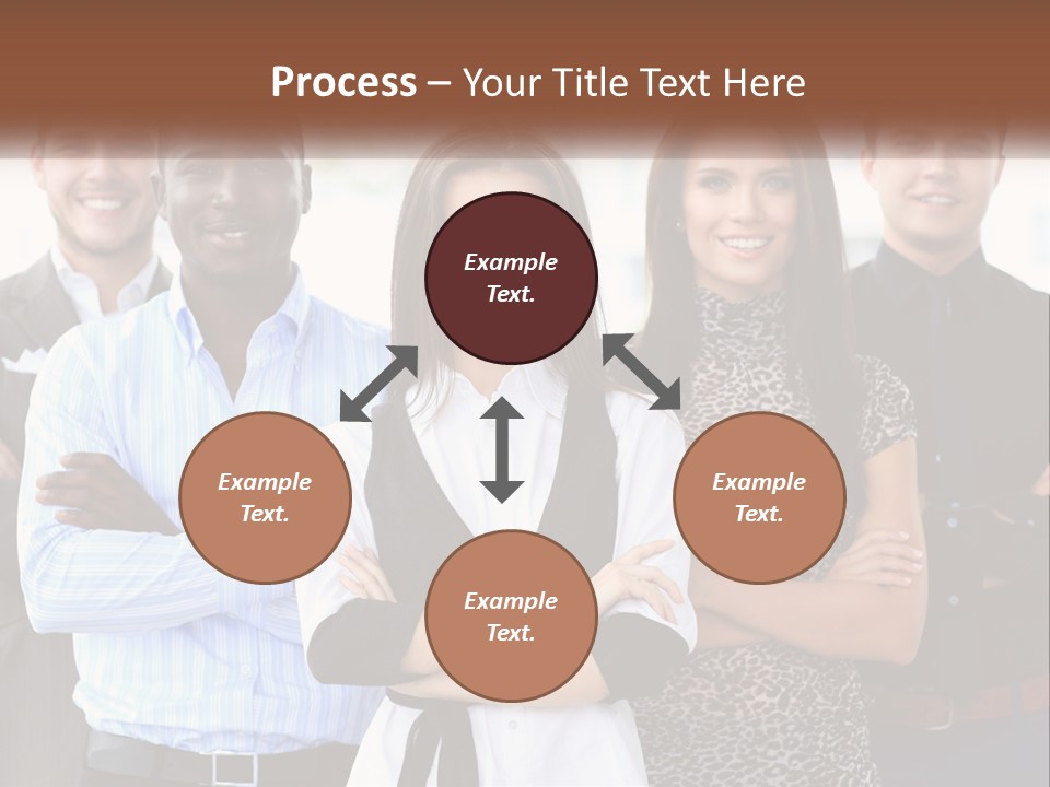 A Group Of People Standing Together With Their Arms Crossed PowerPoint Template