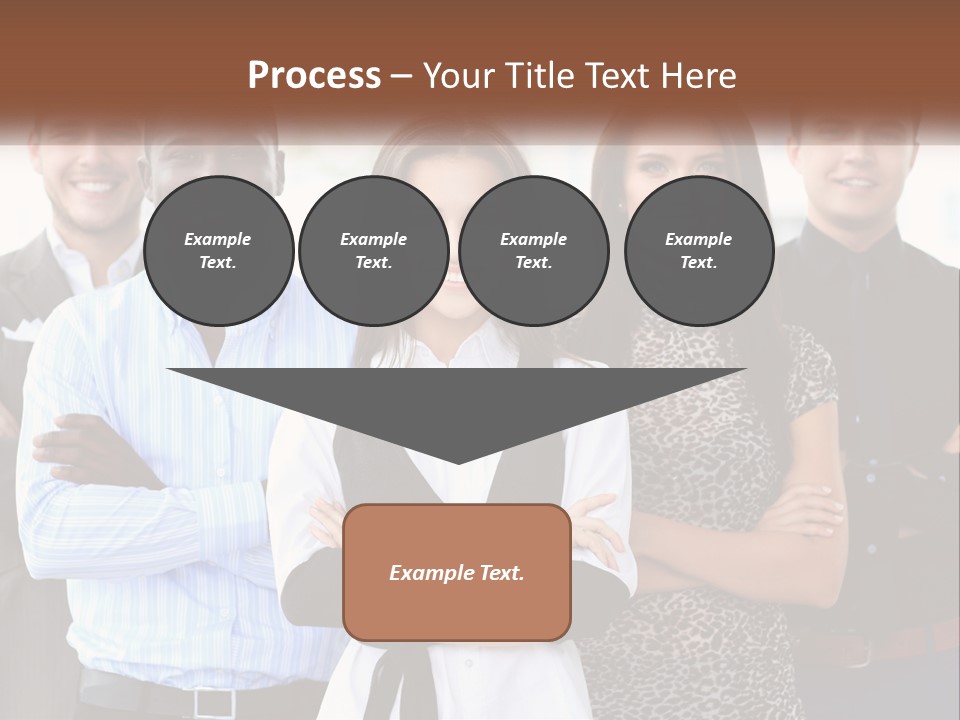A Group Of People Standing Together With Their Arms Crossed PowerPoint Template