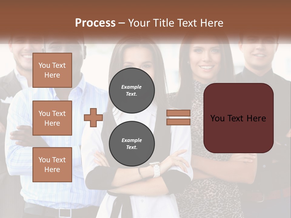 A Group Of People Standing Together With Their Arms Crossed PowerPoint Template