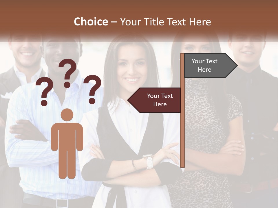 A Group Of People Standing Together With Their Arms Crossed PowerPoint Template