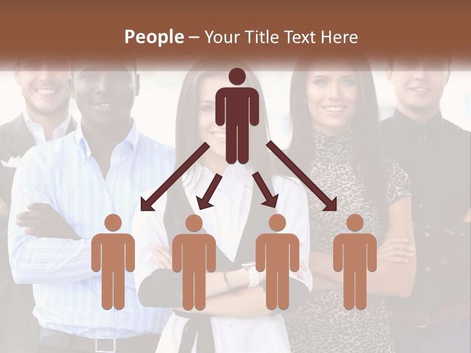 A Group Of People Standing Together With Their Arms Crossed PowerPoint Template
