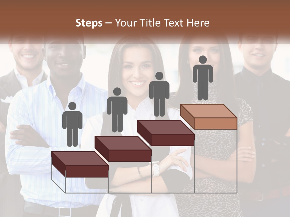 A Group Of People Standing Together With Their Arms Crossed PowerPoint Template