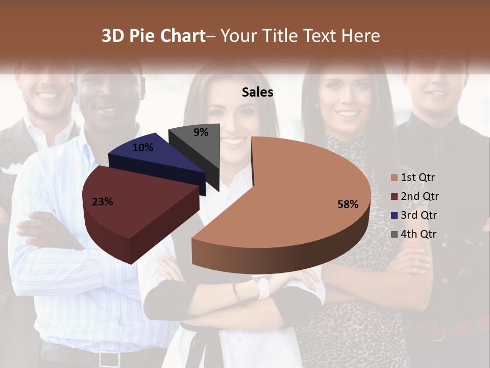 A Group Of People Standing Together With Their Arms Crossed PowerPoint Template