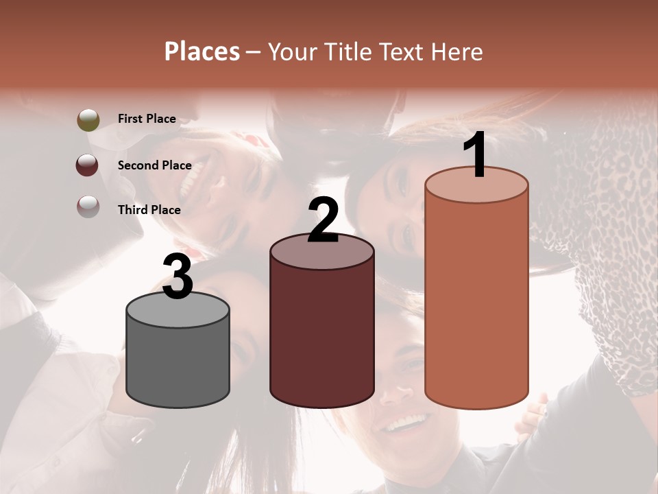 A Group Of People Standing Together In A Circle PowerPoint Template