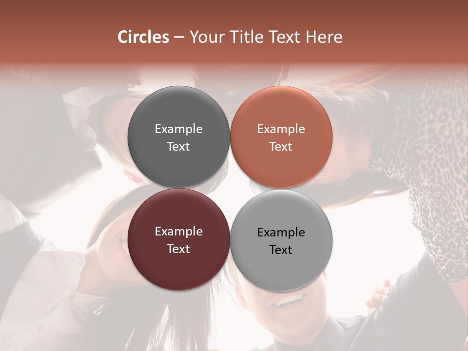 A Group Of People Standing Together In A Circle PowerPoint Template