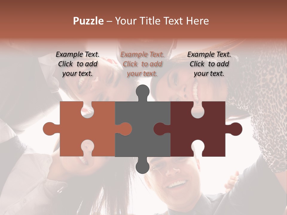 A Group Of People Standing Together In A Circle PowerPoint Template