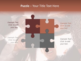 A Group Of People Standing Together In A Circle PowerPoint Template