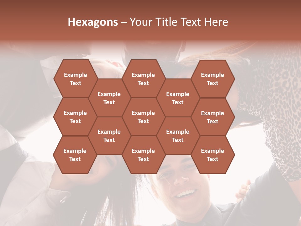 A Group Of People Standing Together In A Circle PowerPoint Template