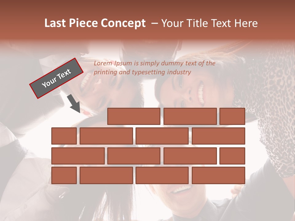 A Group Of People Standing Together In A Circle PowerPoint Template