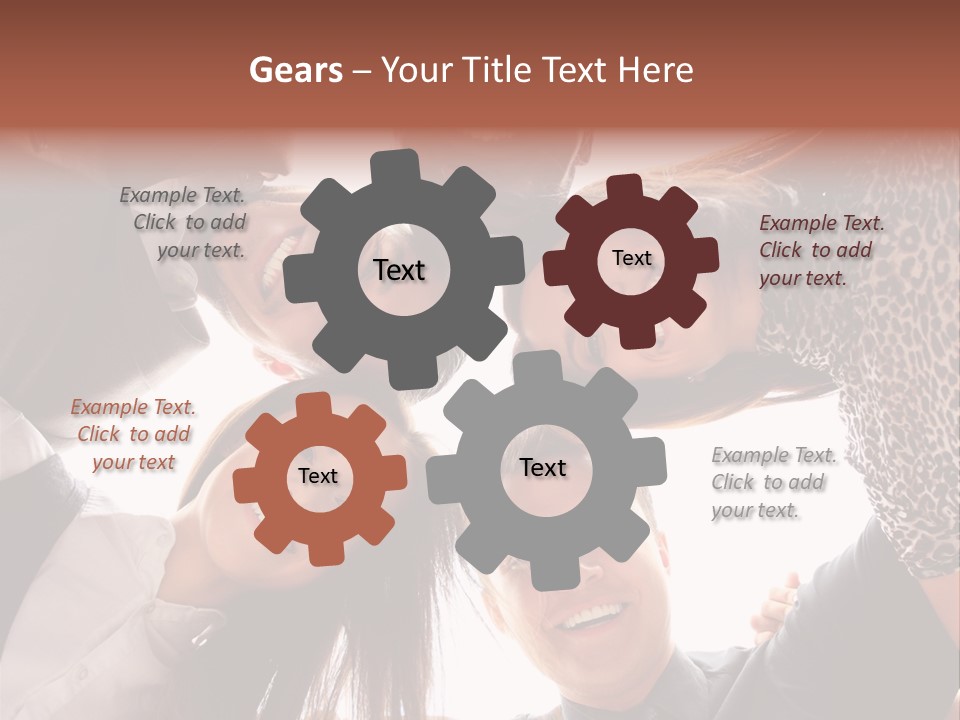 A Group Of People Standing Together In A Circle PowerPoint Template