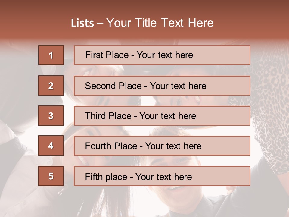 A Group Of People Standing Together In A Circle PowerPoint Template