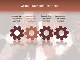 A Group Of People Standing Together In A Circle PowerPoint Template