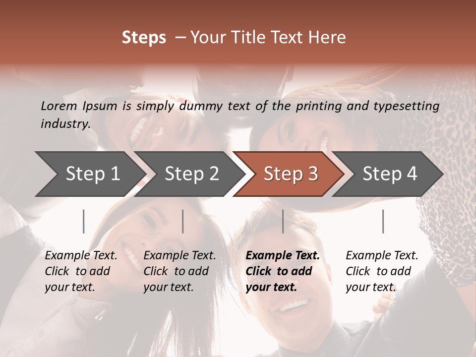 A Group Of People Standing Together In A Circle PowerPoint Template