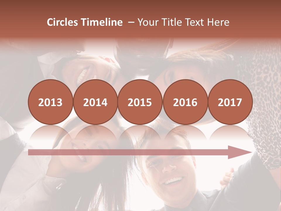 A Group Of People Standing Together In A Circle PowerPoint Template