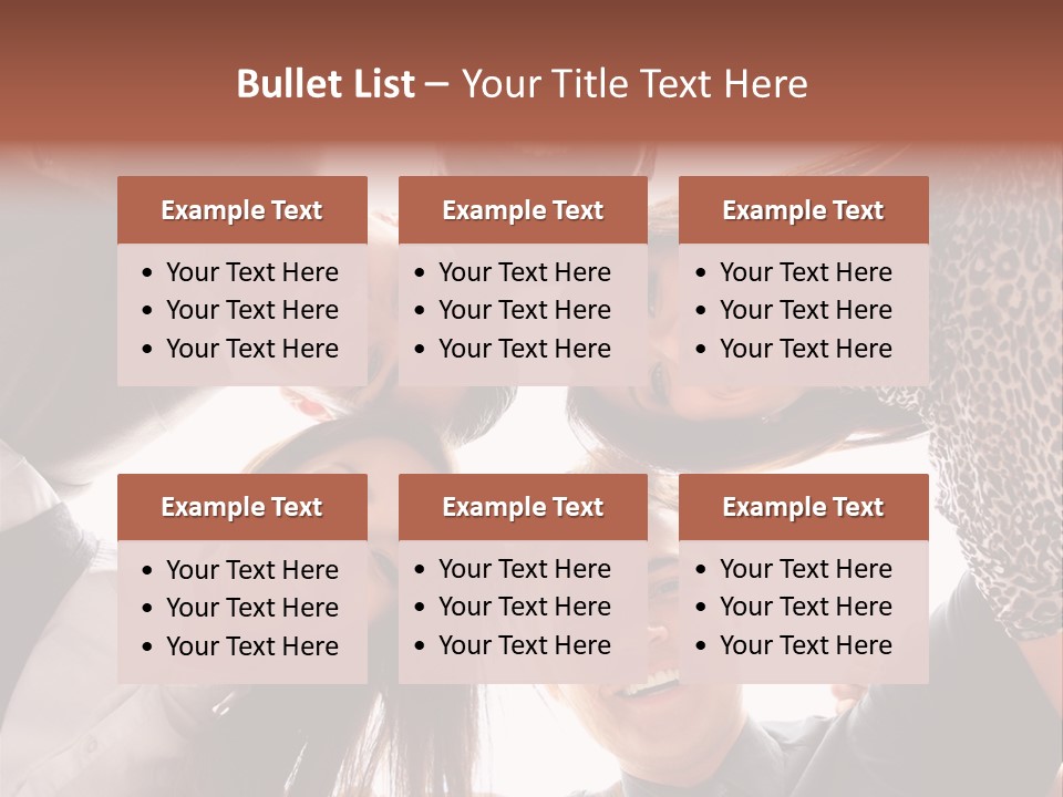 A Group Of People Standing Together In A Circle PowerPoint Template