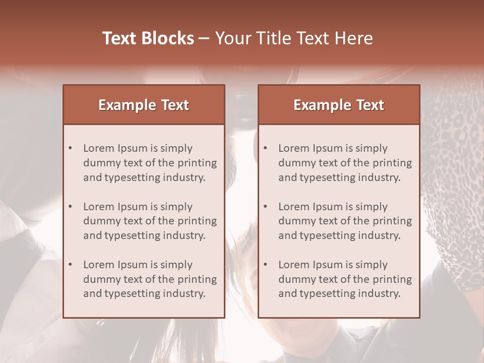 A Group Of People Standing Together In A Circle PowerPoint Template