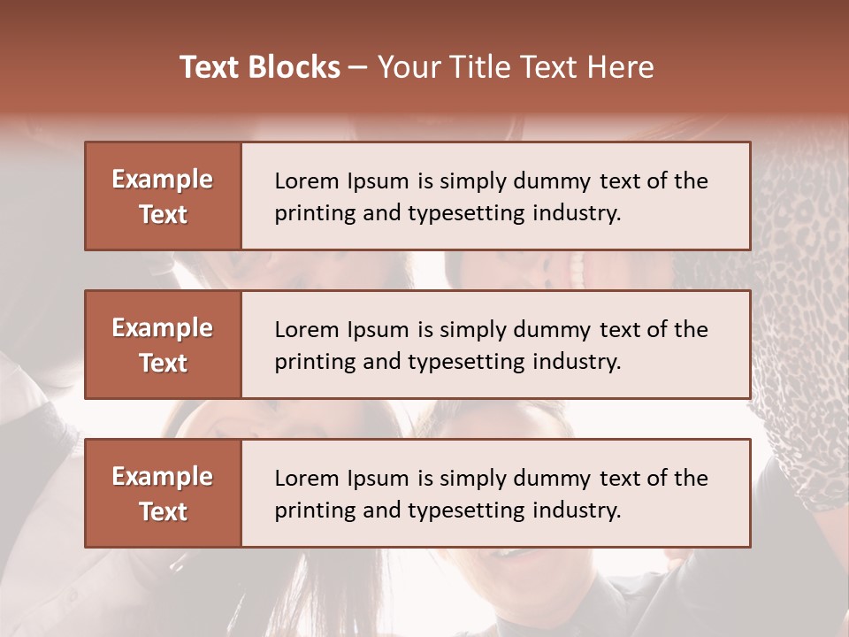 A Group Of People Standing Together In A Circle PowerPoint Template