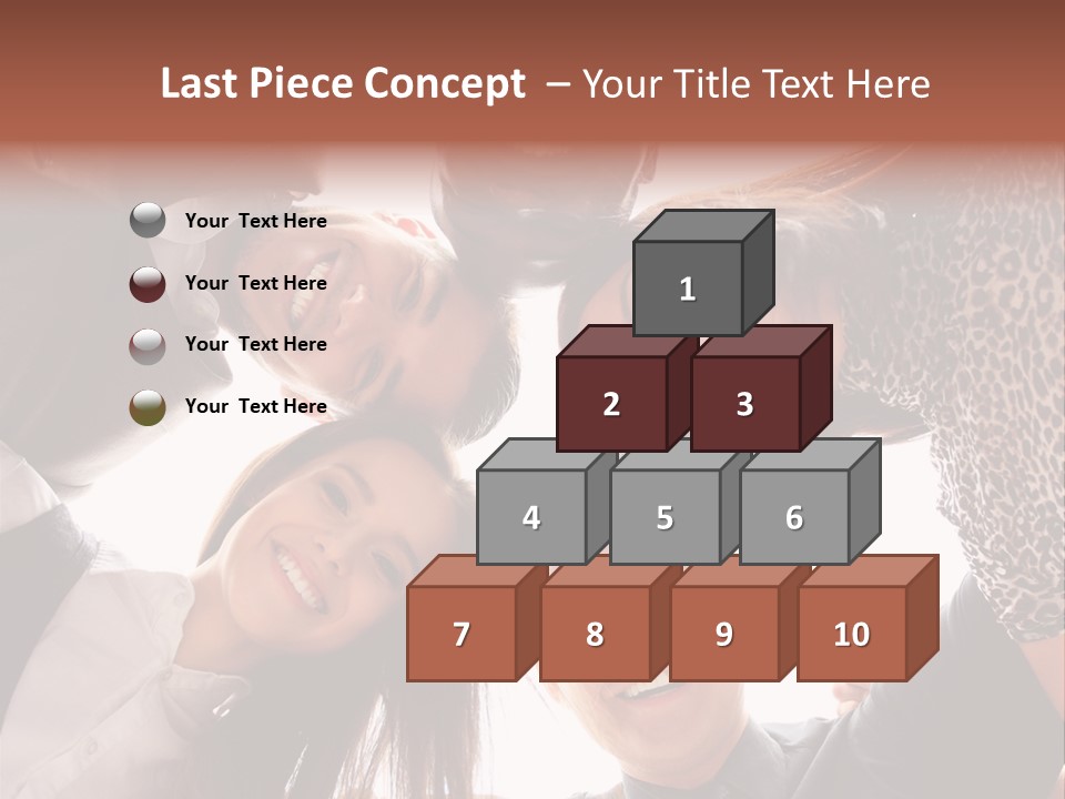 A Group Of People Standing Together In A Circle PowerPoint Template