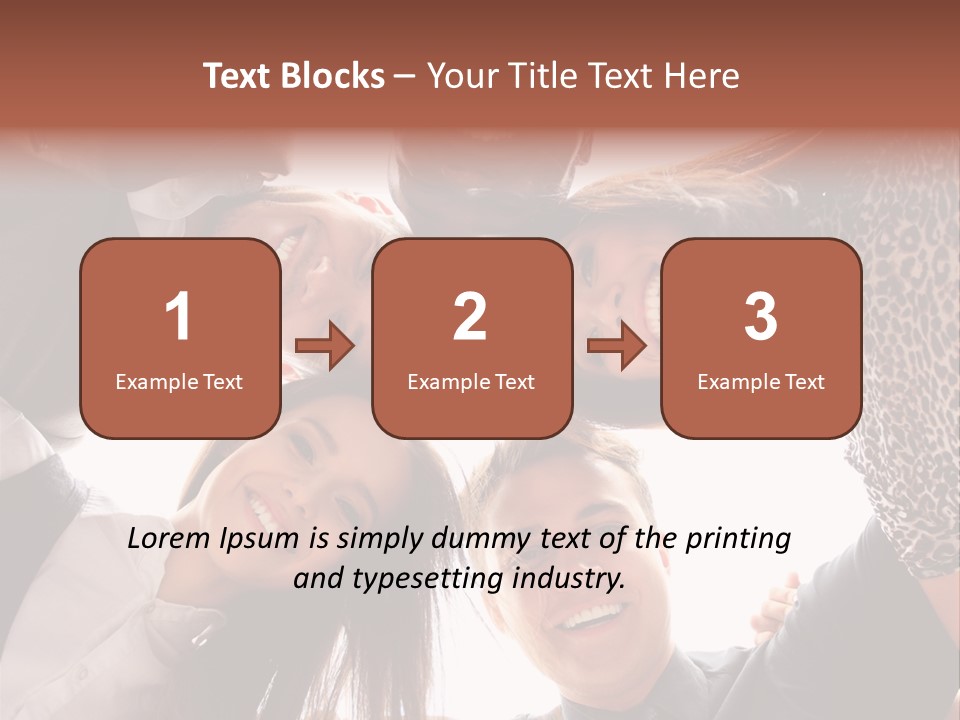 A Group Of People Standing Together In A Circle PowerPoint Template