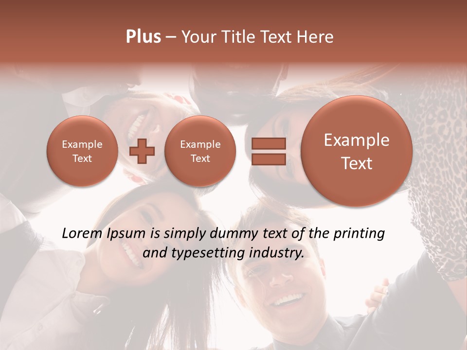 A Group Of People Standing Together In A Circle PowerPoint Template