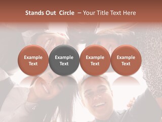 A Group Of People Standing Together In A Circle PowerPoint Template