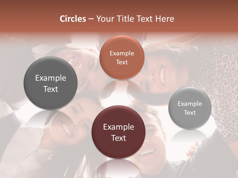 A Group Of People Standing Together In A Circle PowerPoint Template