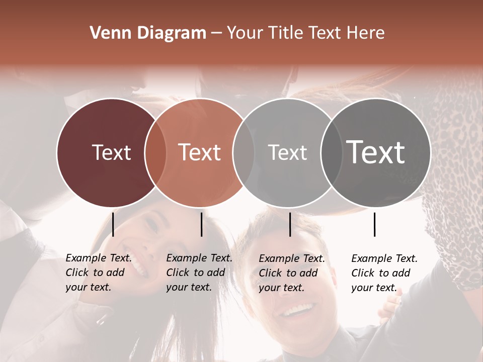 A Group Of People Standing Together In A Circle PowerPoint Template