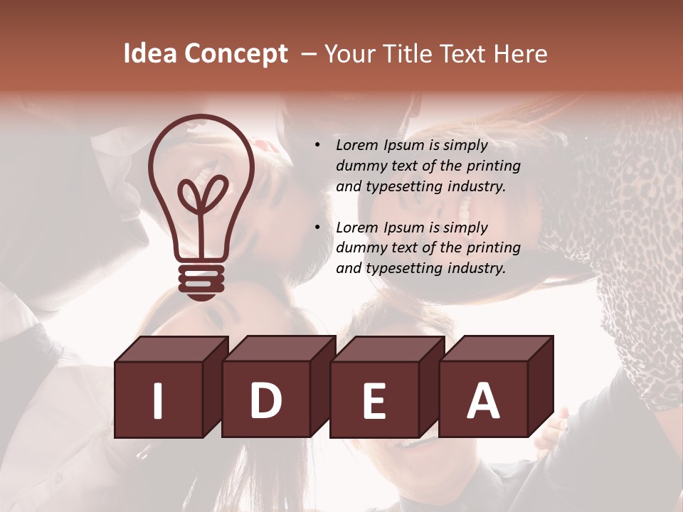 A Group Of People Standing Together In A Circle PowerPoint Template