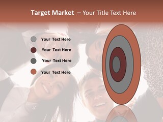A Group Of People Standing Together In A Circle PowerPoint Template