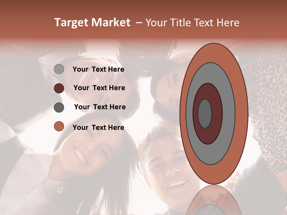 A Group Of People Standing Together In A Circle PowerPoint Template