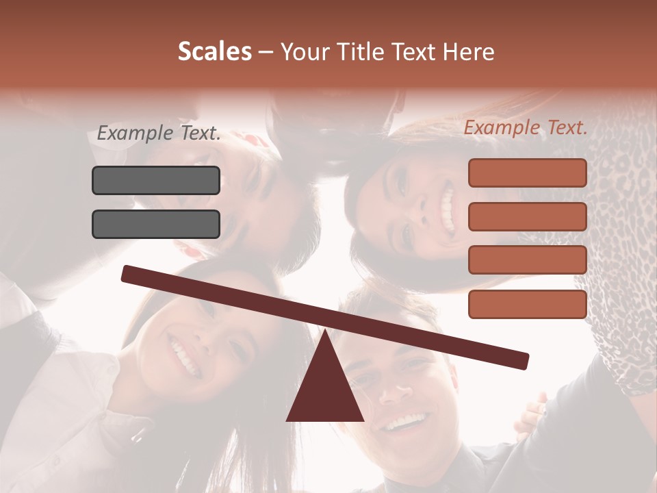 A Group Of People Standing Together In A Circle PowerPoint Template