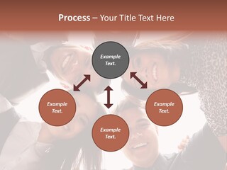 A Group Of People Standing Together In A Circle PowerPoint Template