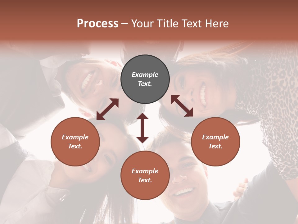 A Group Of People Standing Together In A Circle PowerPoint Template