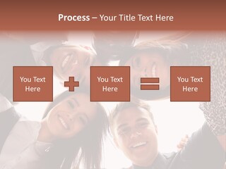 A Group Of People Standing Together In A Circle PowerPoint Template